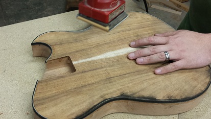 Sanding Koa Top